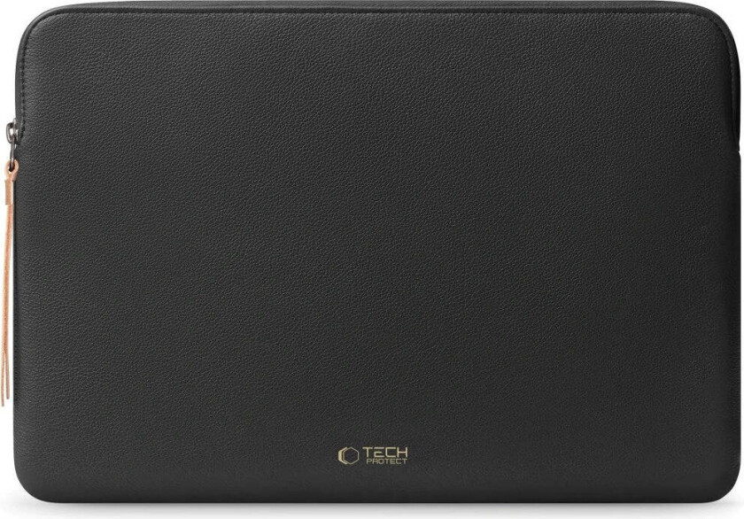MacBook / Laptop 15-16" Kunstskinn Sleeve med Fôret Innside - Black