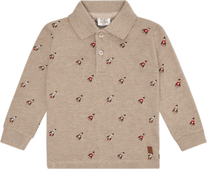 Stevie Space embroidery Polo Genser Biscuit
