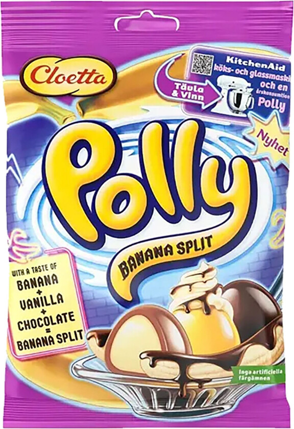 Polly Banana Split - 150 gram