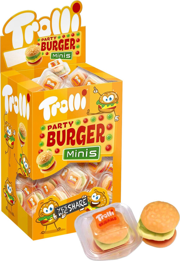 Trolli Party Miniburger Storpakning - 80-pakning
