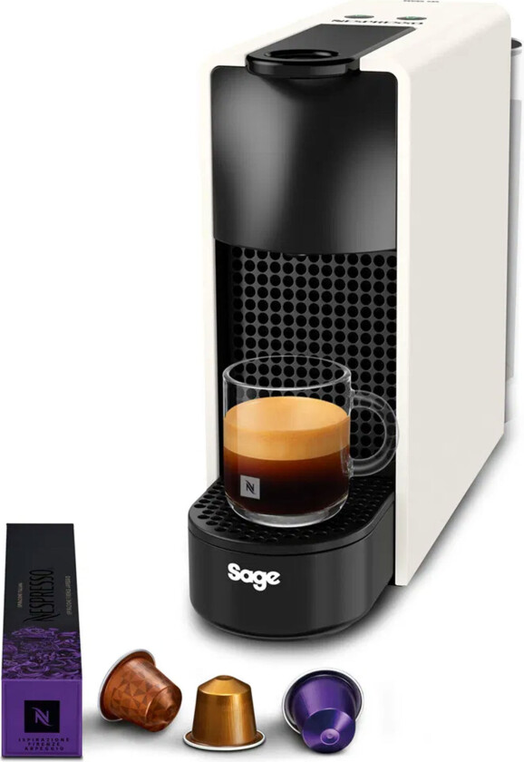 Nespresso by Sage SEC 220 Essenza Mini kapselmaskin, hvit