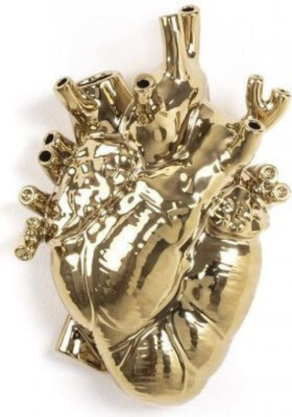 - Love In Bloom Gold Porcelain Heart Vase