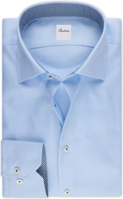 SLIMLINE CONTRAST TWILL SHIRT Blå, 43