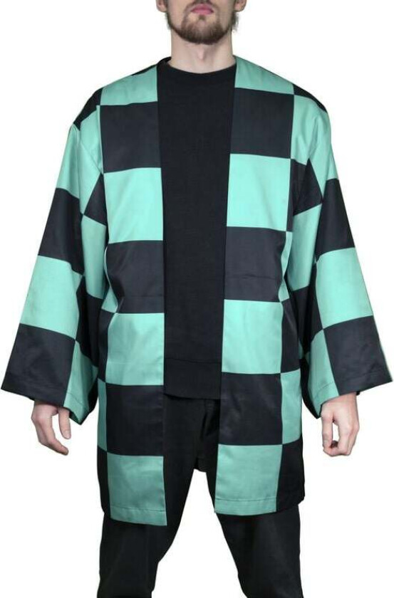 Anime Badekåpe - Tanjiro's Haori - Standard - Damer - svart-turkis