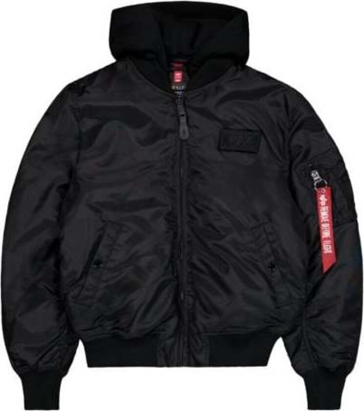 Alpha Industries Bomber jakke - MA-1 TT Hood - S til XXL - Herrer - svart
