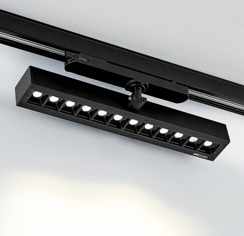 Millay LED-skinnespot, svart 4 000 K