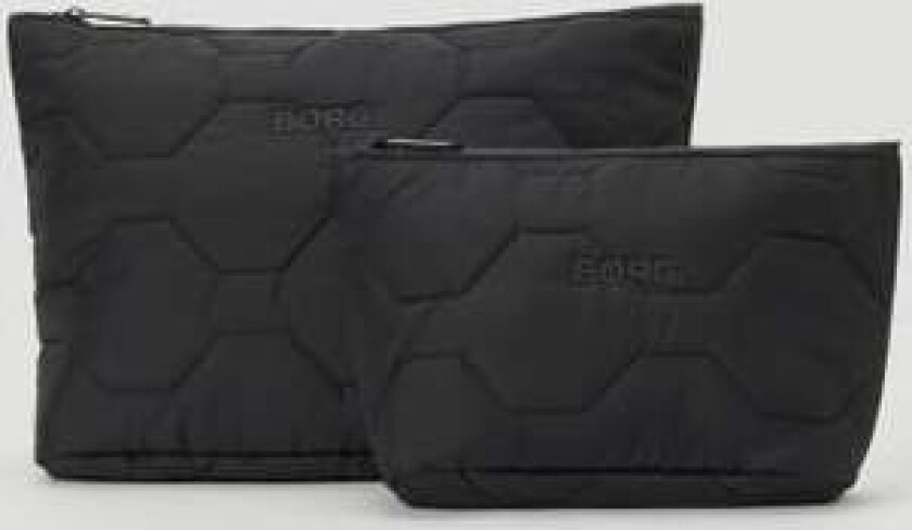 Borg Quilted Wash Bag Set