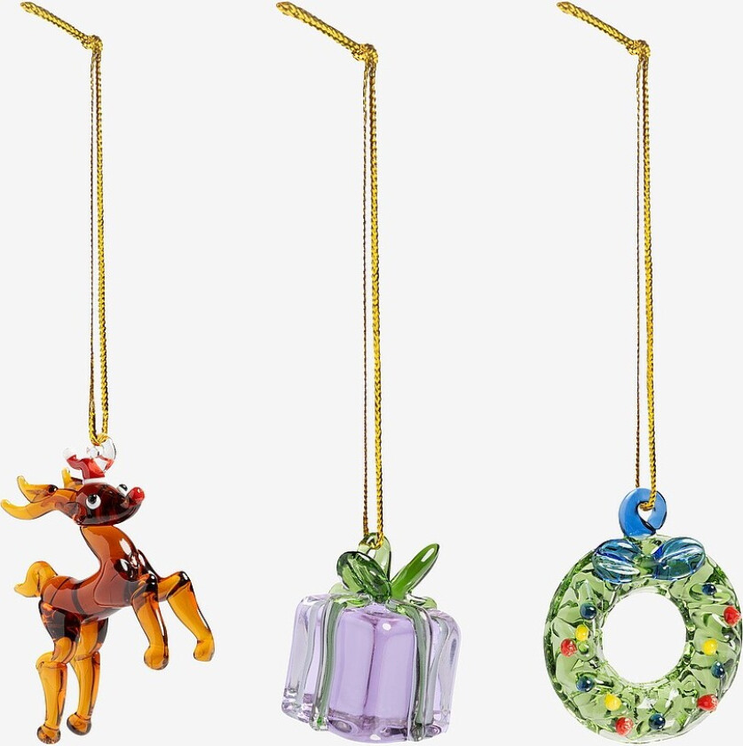 Julekule Merry sett med 3 stk. - Brun