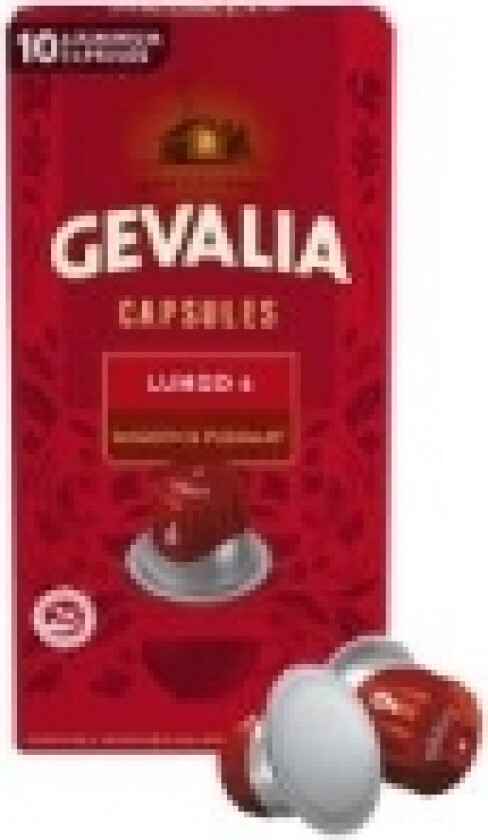 Kaffekapsel GEVALIA Lungo 10 kaps/pk Styrke 6,10 pk x 10 stk/krt