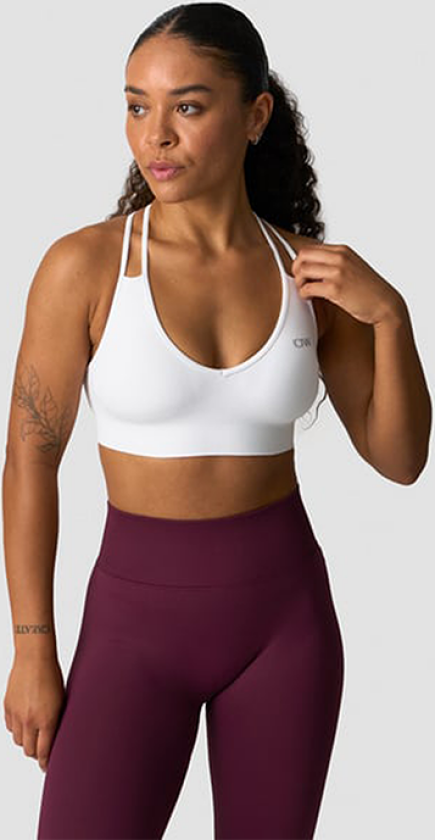 Define Sømløs V-formet Sports-BH Hvit