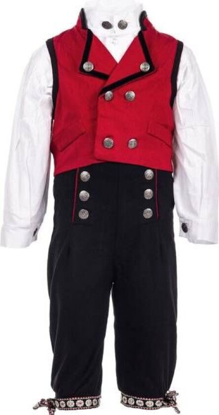 bunad / Festdrakt til gutt med skjorte, rød