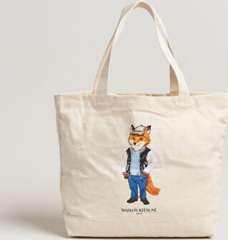 Dressed Fox Tote Bag Ecru