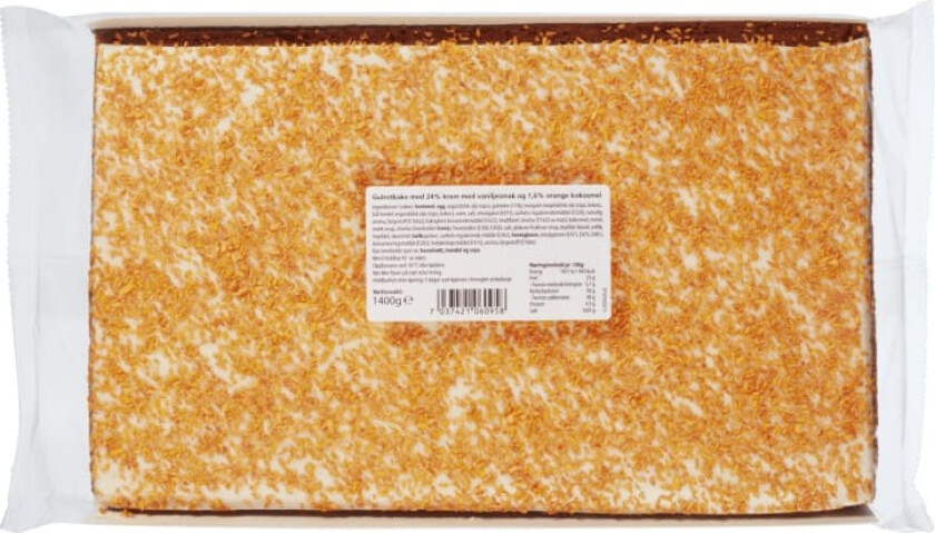 Gulrotkake Langpanne 1,4kg