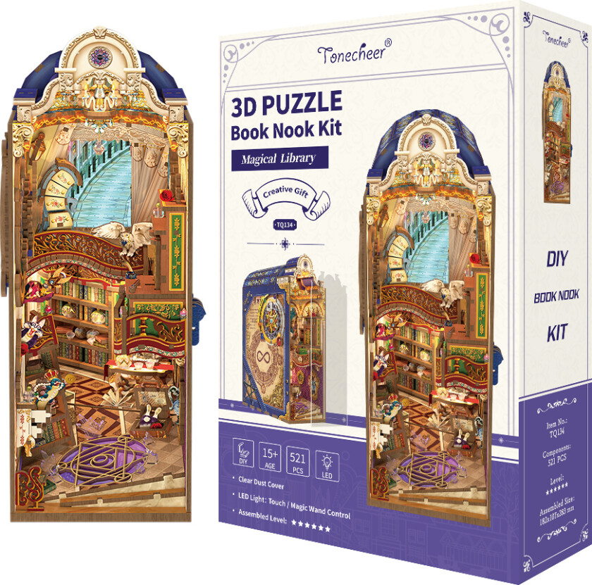 Puslespill 3D 314 Book Nook Mag. Library