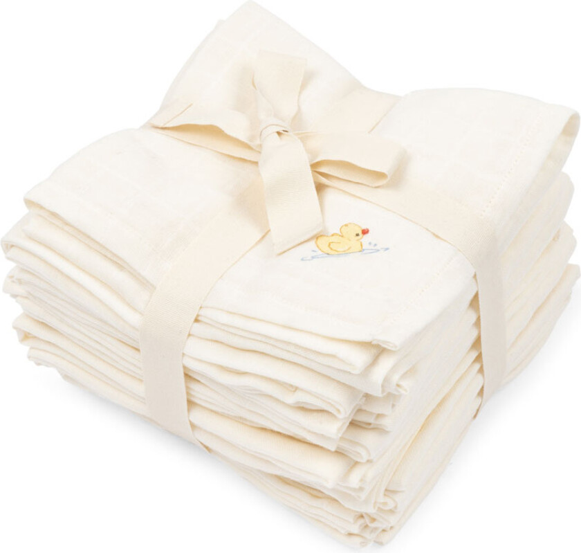 Bilde av Nuvoli 10-pakning Muslinklut Antique White Antique White One Size Hvit One Size unisex