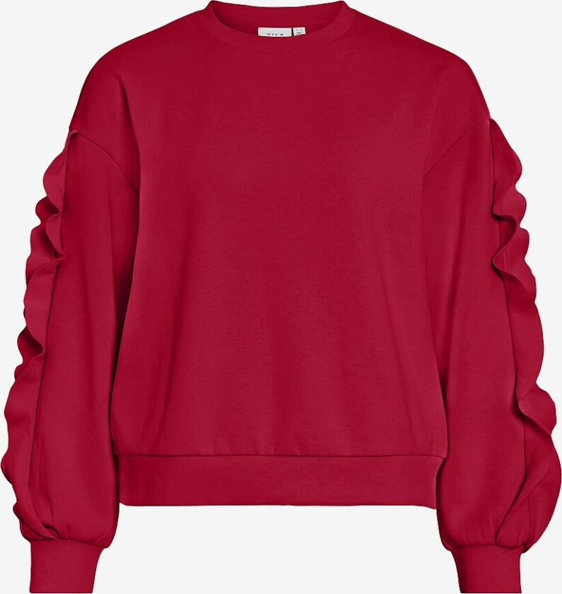 Collegegenser viMentina Flounce O-neck L/S - Rød