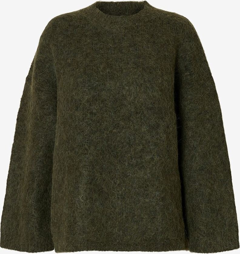 Pullover slfGabriella LS Knit New O-neck - Grønn