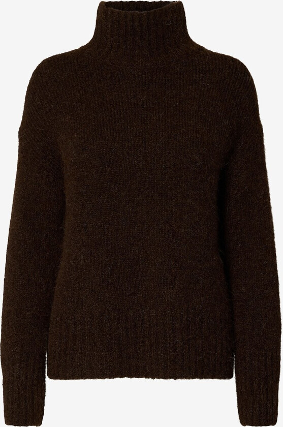 Pullover slfGabriella LS Knit High Neck - Brun