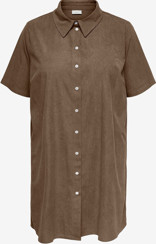 Kjole Carkinta Cord 2/4 Shirt Knee Dress - Natur