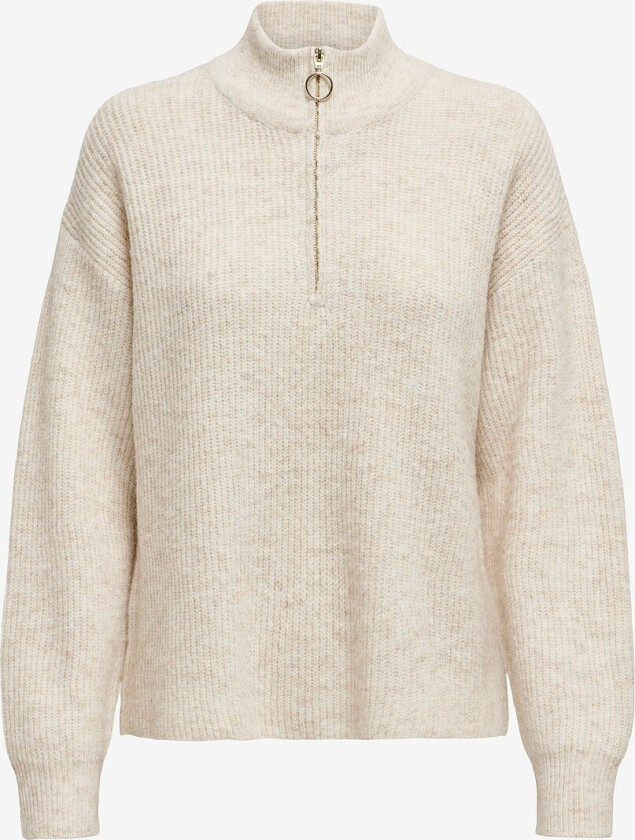 Pullover onlTokyo Solid L/S Zip - Grå