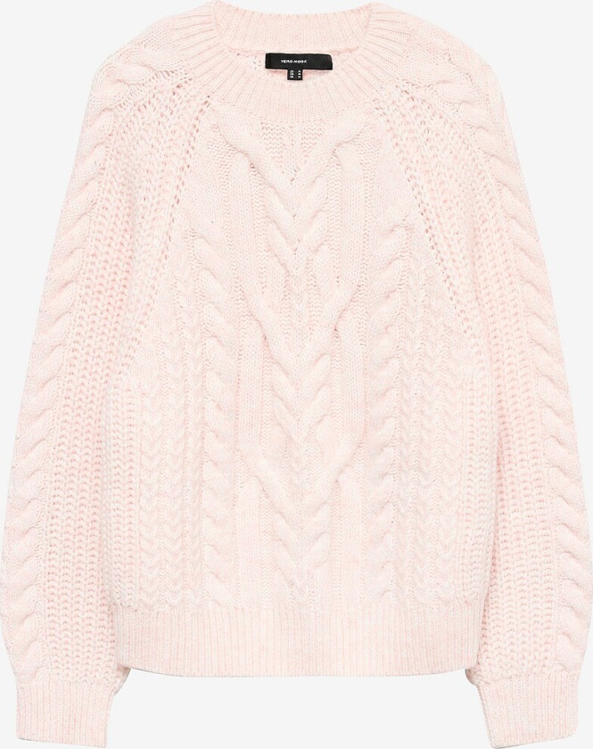 Pullover vmJada LS O-neck Cable - Rosa