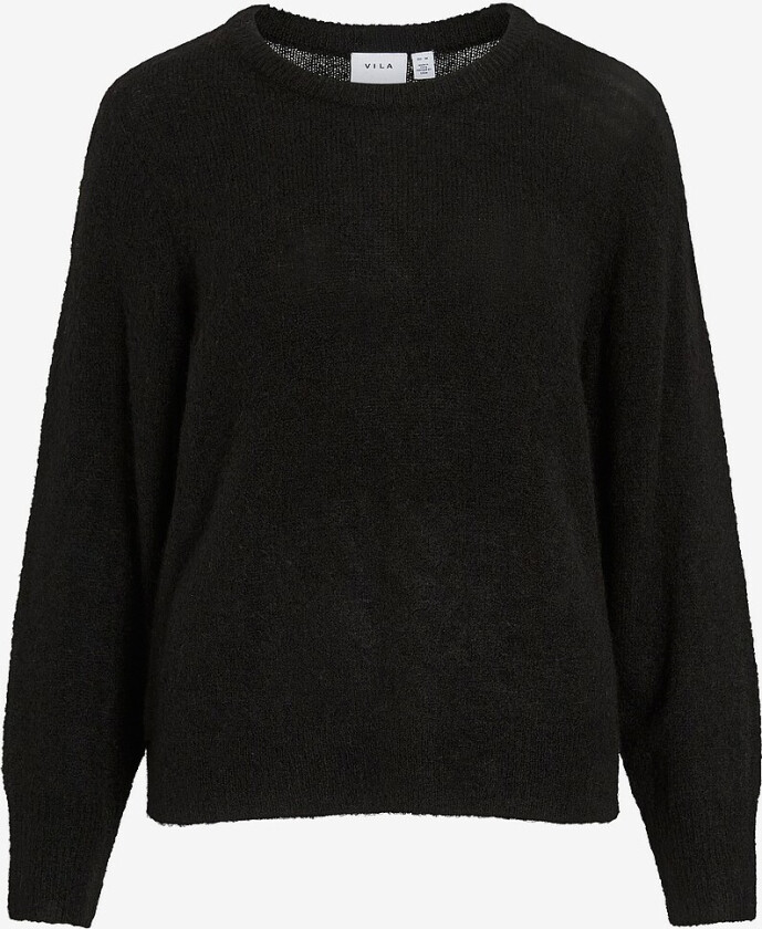 Pullover viLory O-neck L/S Knit - Svart