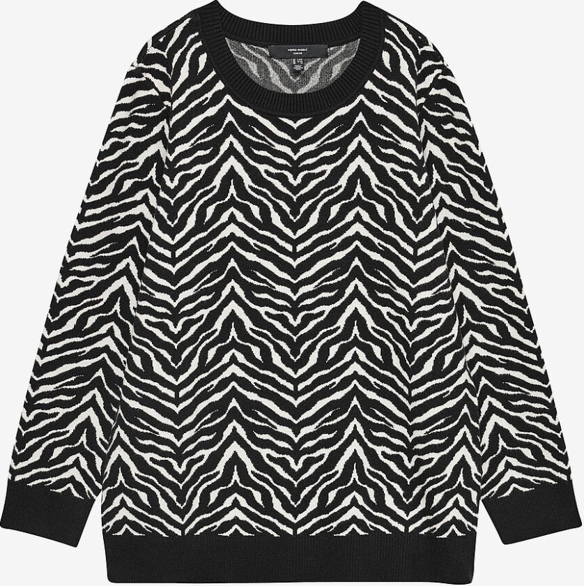 Pullover vmcAria Art LS O-neck - Svart