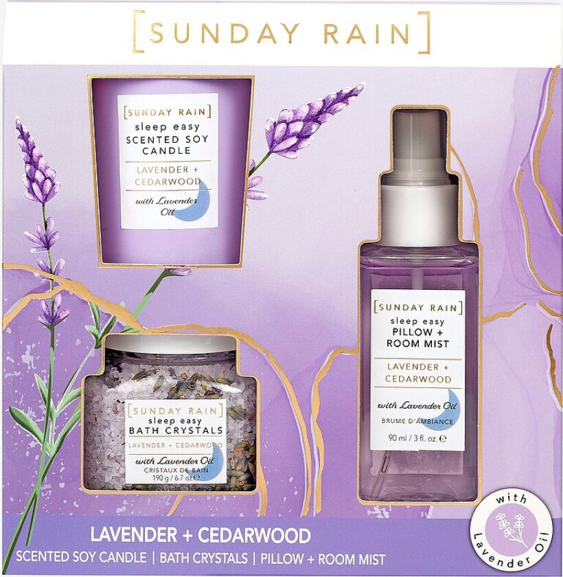 Bilde av Giftbox Lavender & Cedarwood Sleep Trio - Lilla