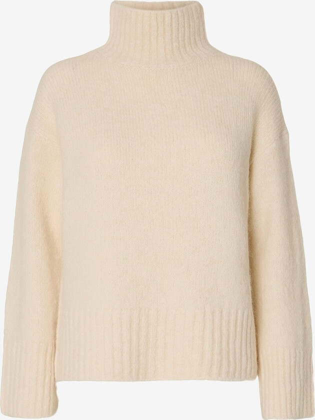 Pullover slfGabriella LS Knit High Neck - Grå