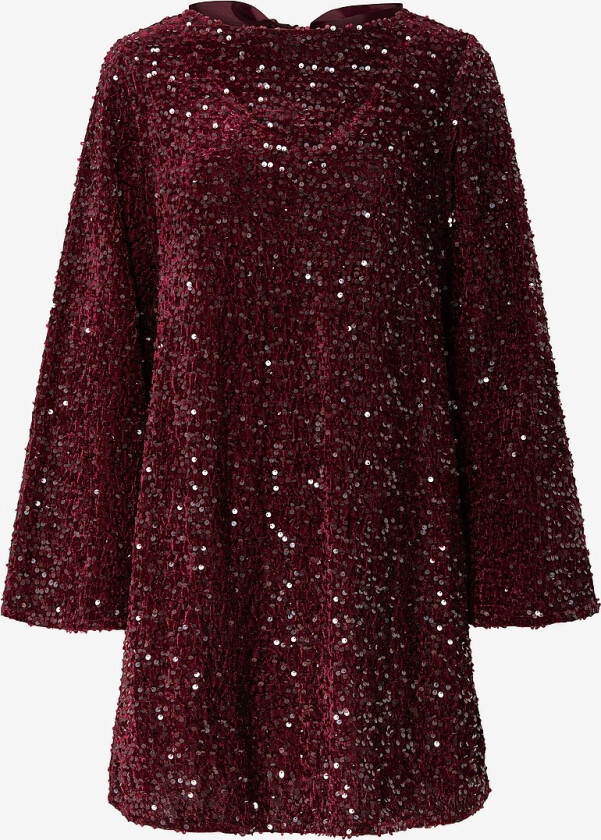 Kjole pcKam LS Deep Back Bow Dress BC - Rød