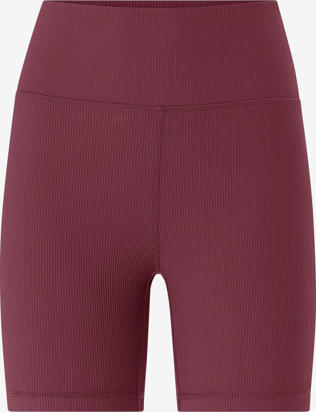 Treningstights Ribbed Performance Midi Biker Shorts - Rød