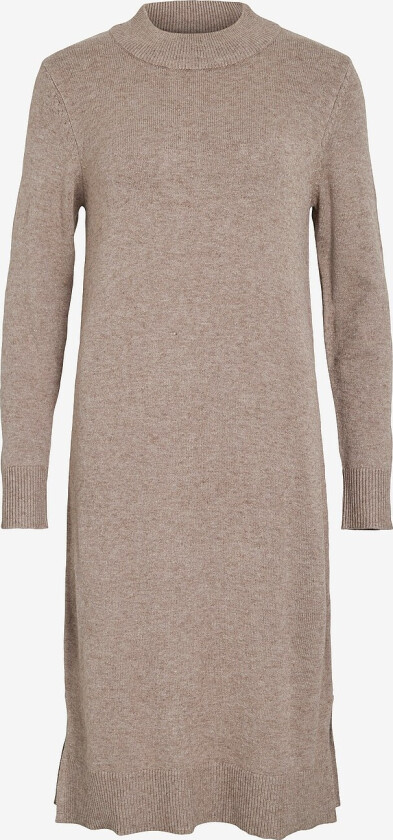 Kjole viRil Crew Neck L/S Midi Dress - Grå