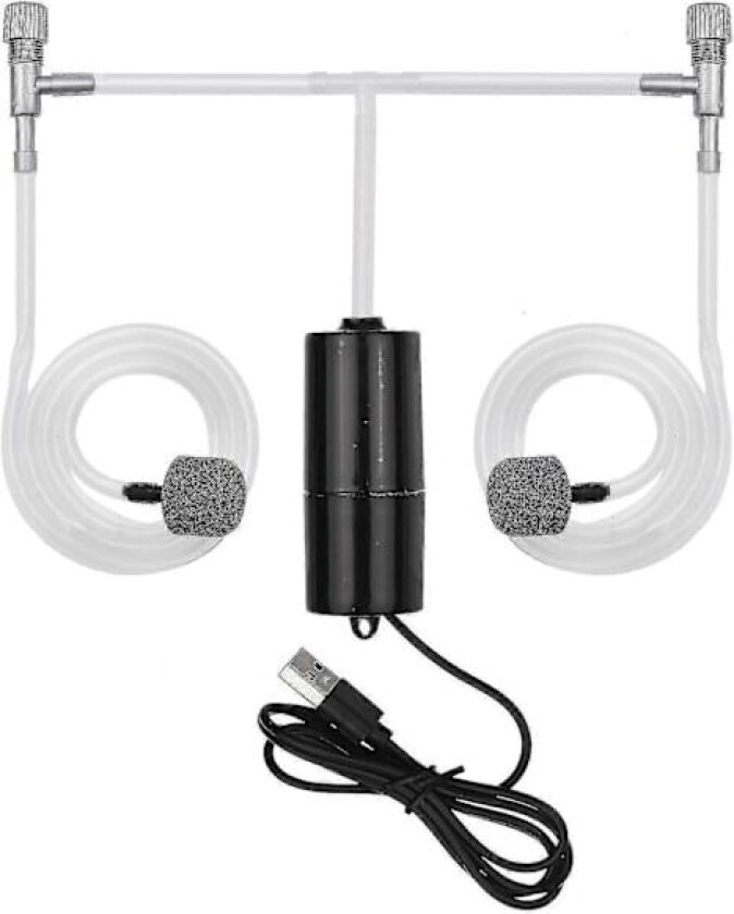/HH/Akvarium USB Luftpumpe Liten Oksygenpumpe Med 2 Luftsteiner Slange Hengende Spenne For Akvarium Utendørs