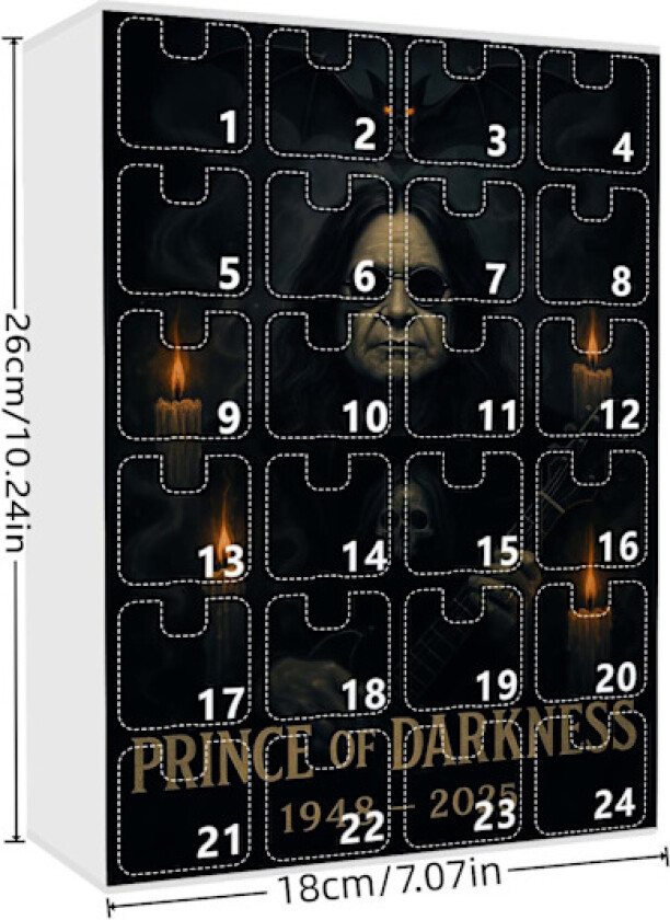 Ozzy Osbourne Nedtellingskalender Blind Box Hengende Ornament | Juledekorasjon*Type B (GJ486-002)*