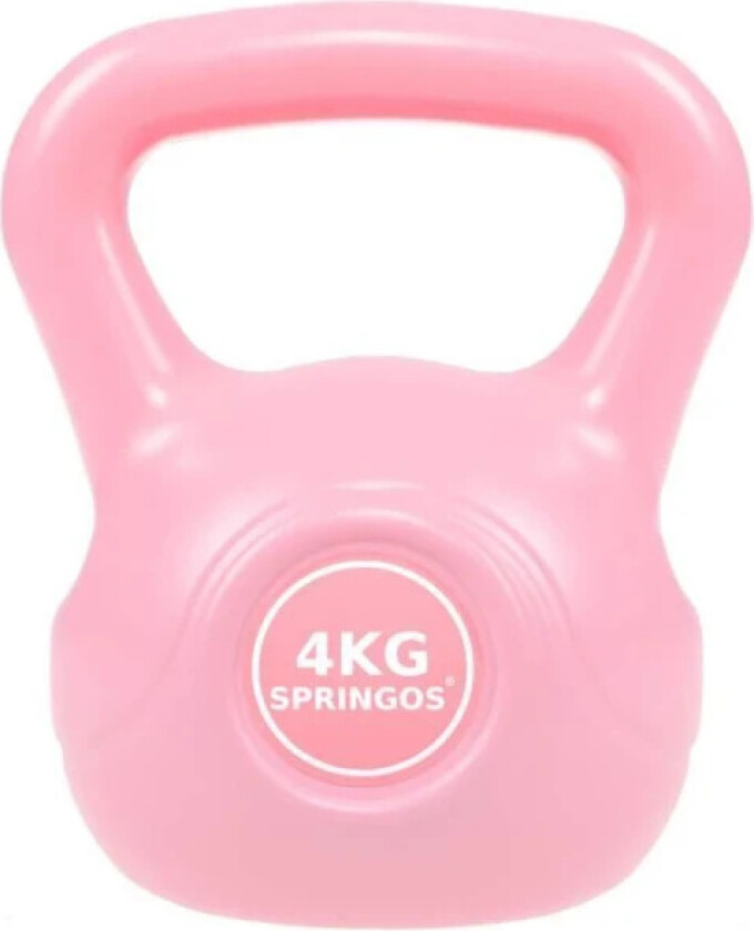 /HH/Kettlebell 4 kg plast - Rosa - SPRINGOS - Konstant balanse i hele kroppen - Fitness - Blandet Rosa