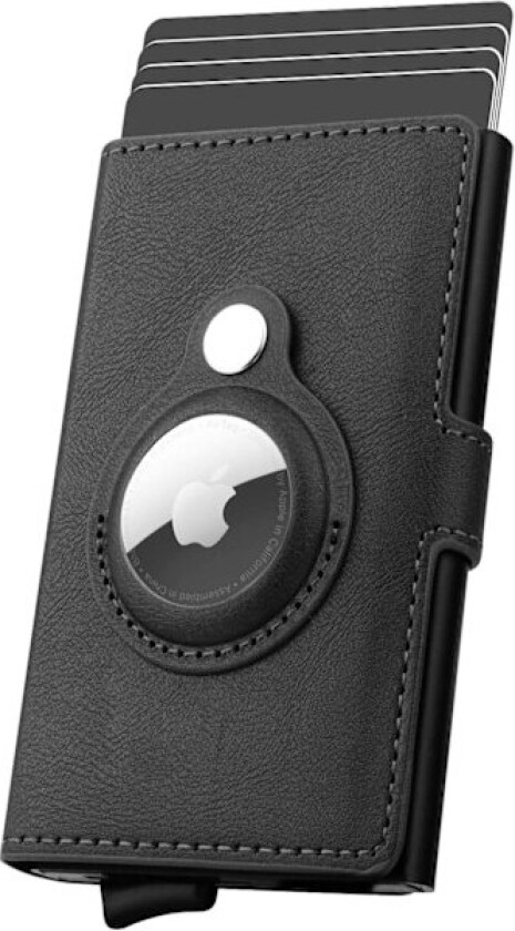 AirTag Lommebok Kredittkort Holder for Menn, Lærkort Holder RFI