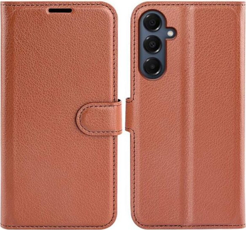 Samsung Galaxy A17 5G Deksel i Litchi-tekstur med Horisontal Flipp og Stativ_OF