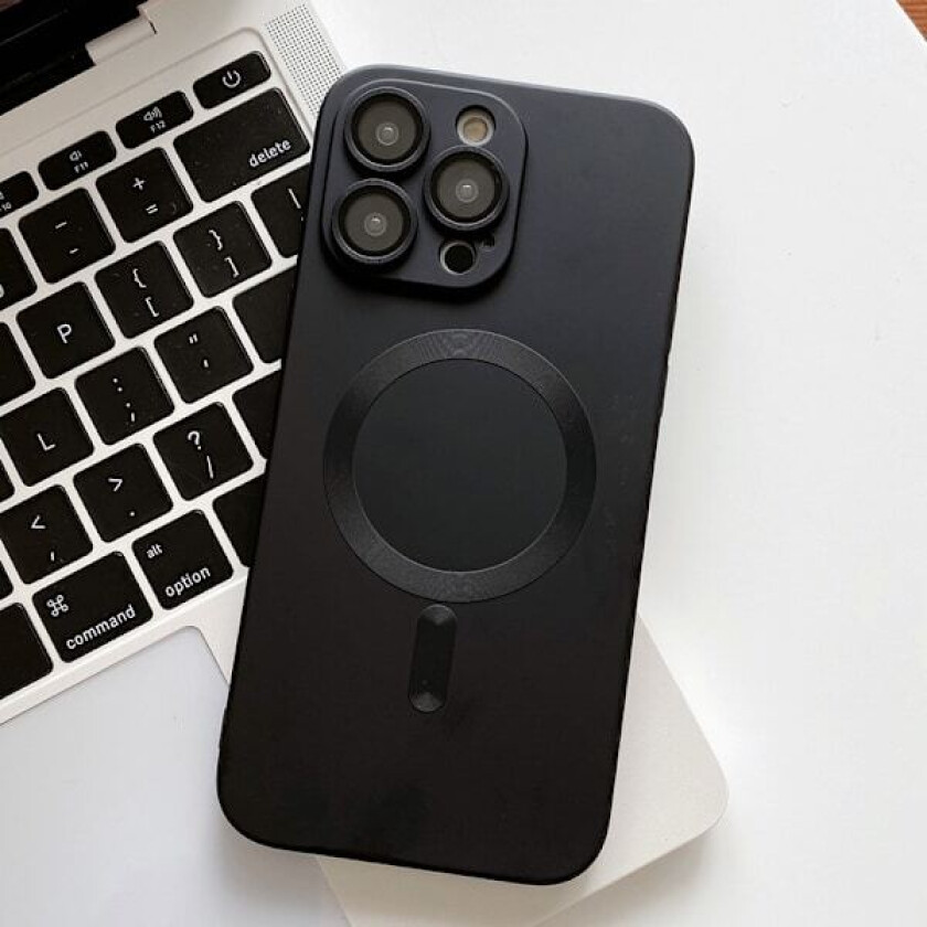 iPhone 17 Pro Max Svart Magnetisk Deksel Linse Skjermbeskytter