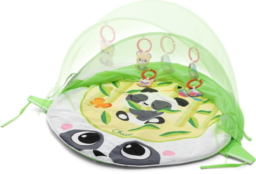 179251 2-i-1 Legetelt med Tag - 88x90x52cm - Panda