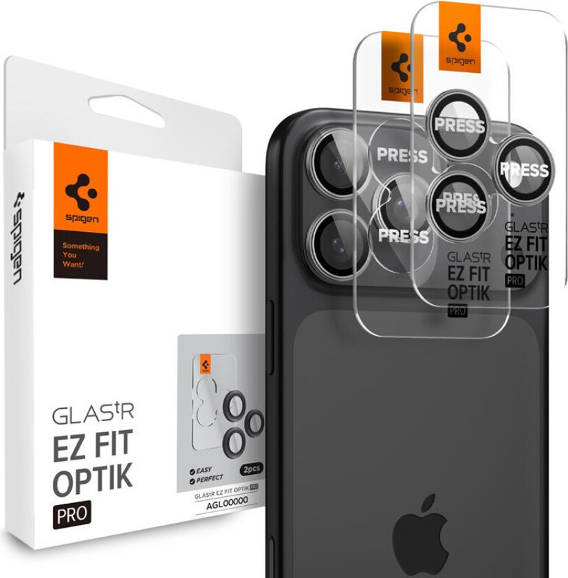 Glass tR EZ Fit Optik Pro Kamerabeskyttelse til iPhone 17/16/15/14 Pro - Grå - 2 stk.
