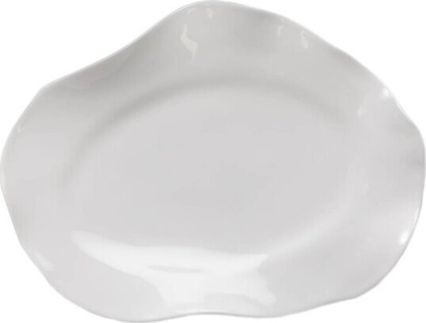 Perfect Imperfection tallerken oval 22,5 cm hvit daenkei