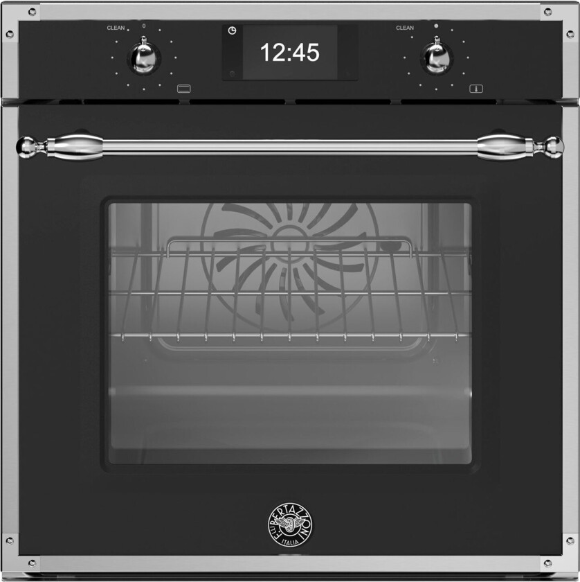 FHER6117CTNX3 Heritage dampovn med pyrolyse 80 liter, mattsvart/krom