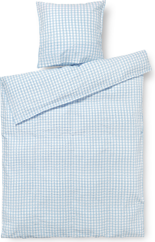 Bæk&Bølge Sengesett 140x220 cm - Lyseblå&Hvit