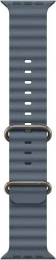 49mm Anchor Blue Ocean Band - Natural Titanium Finish