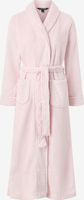 Morgenkåpe Lrl L/S Shawl Collar Long - Rosa