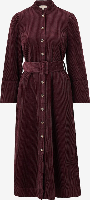 Kjole Corduroy Belt Dress - Rød