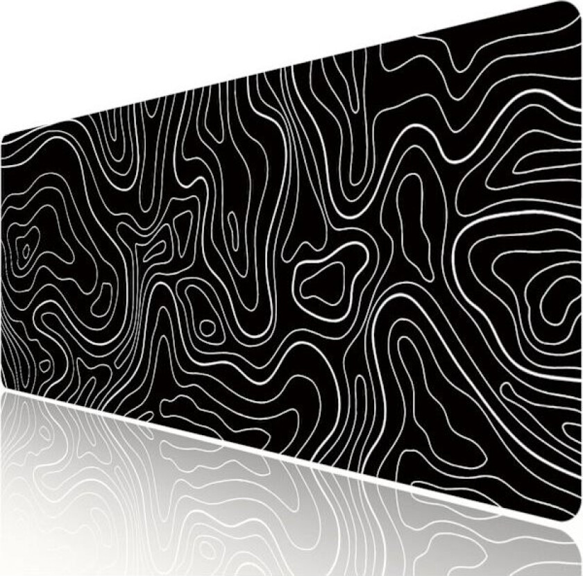 Stor Spill Topo Musematte Svart og Hvit Terreng Musematte Bord Stor Musematte 80 x 30 cm