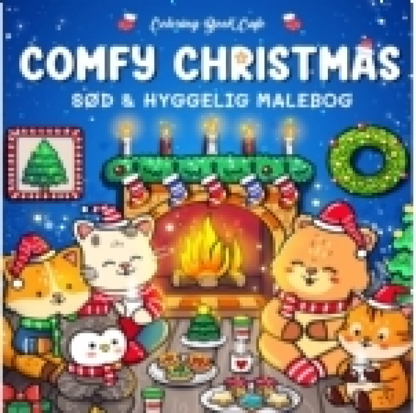 Malebog: Comfy Christmas - Cozy Coloring | Coloring Book Cafe