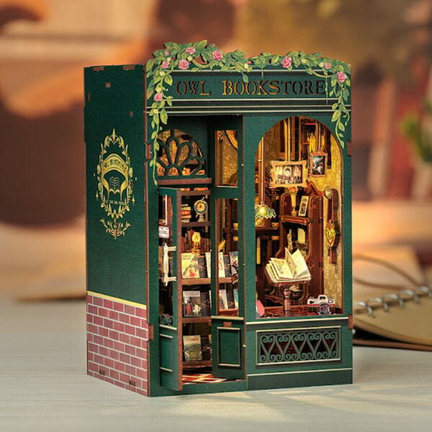 Miniature Book Nook: Owl Bookstore