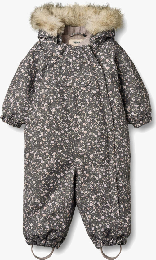 Nickie Babydress, Black Sea Open Flowers, 80 - Vinterdresser - Nylon,Polyester